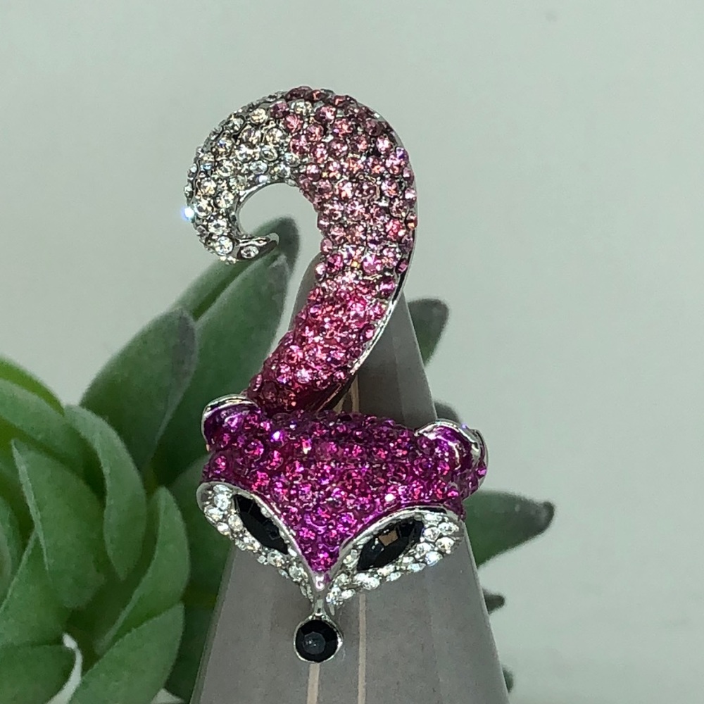 🌟3 For $25-Pink Crystal Fox Ring